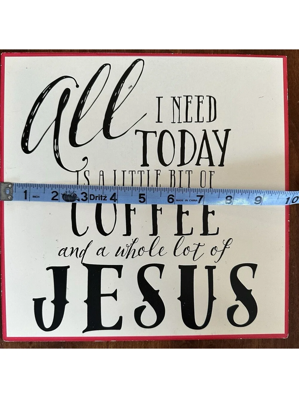 Hobby Lobby Coffee Jesus Metal Wall Sign 10x10 Christian Kitchen Decor